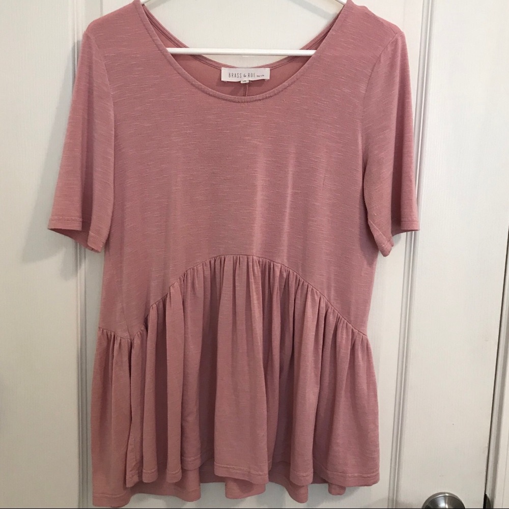 Pink Peplum Blouse